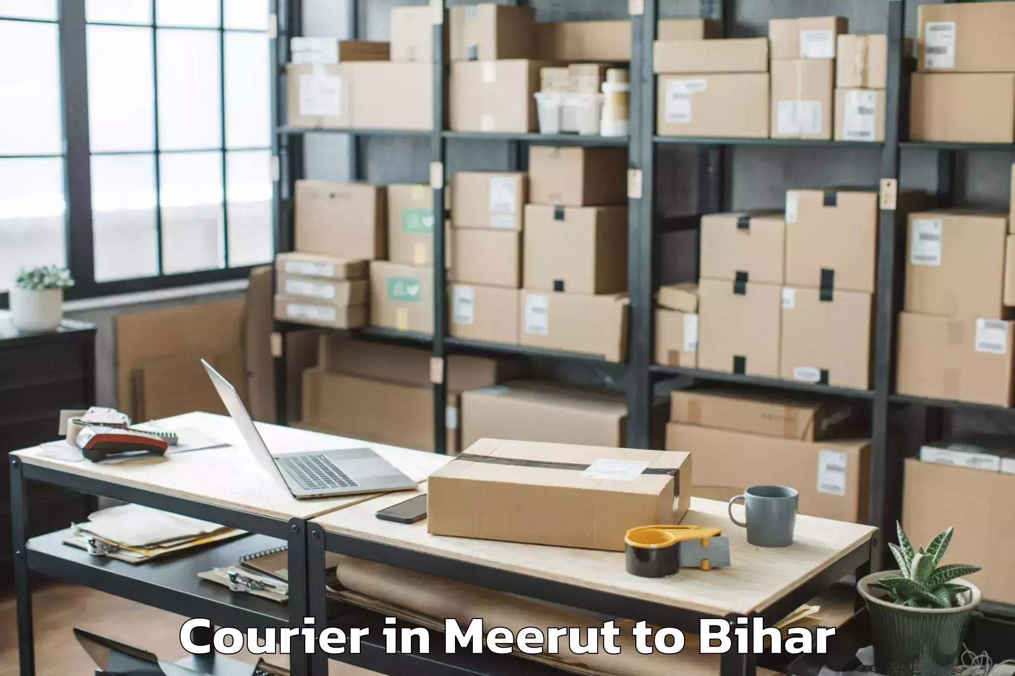 Reliable Meerut to Marauna Courier